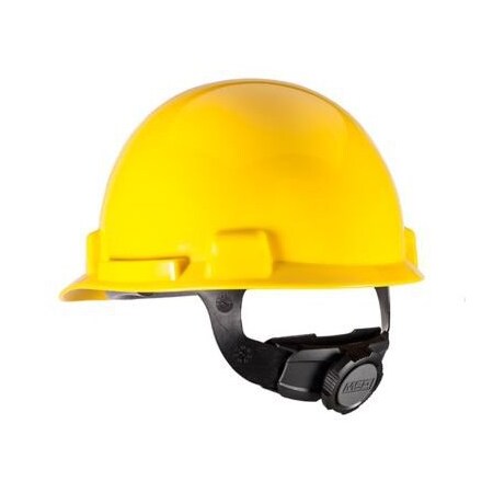 Msa Safety Smoothdome Protective Cap, Hi-Viz Orange Withyellow-Green Stripe, 4-Point Fas-Trac Iii 10095987